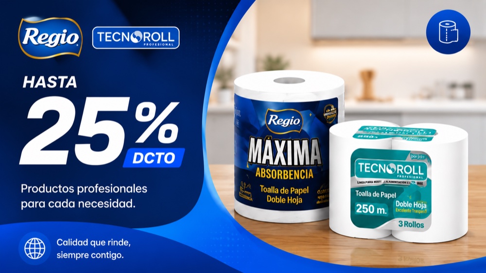 Regio y Tecnoroll — hasta 25% de descuento