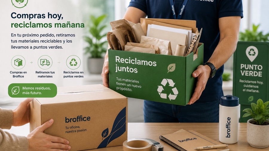 Compra y recicla: retiramos tus materiales en tu próximo pedido